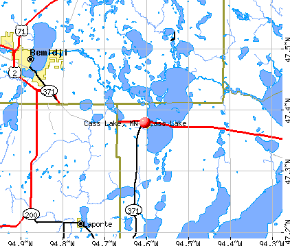 Cass Lake, MN map