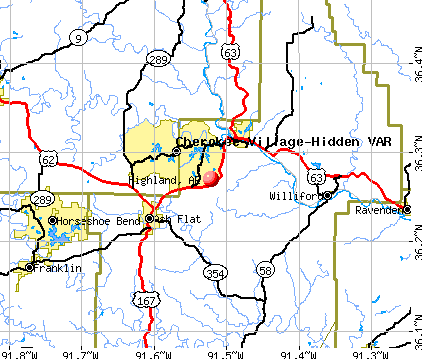 Highland, AR map