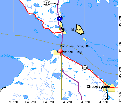 Mackinaw City, MI map