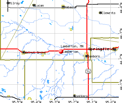 Lamberton, MN map