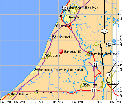 Baroda, MI map
