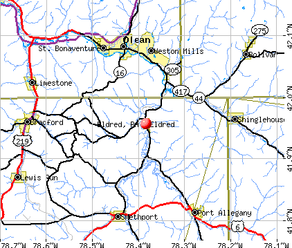 Eldred, PA map