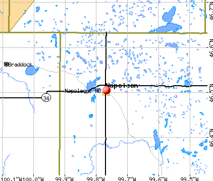 Napoleon, ND map
