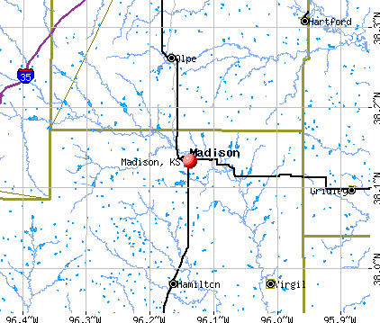 Madison, KS map