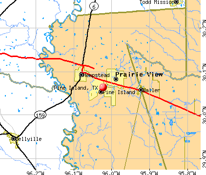 Pine Island, TX map