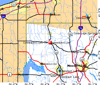 Conneautville, PA map