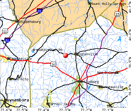 Arendtsville, PA map