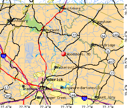 Woodsboro, MD map