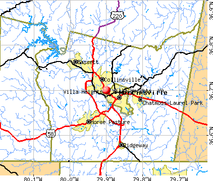 Villa Heights, VA map