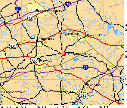 Schaefferstown, PA map