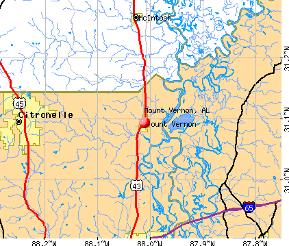 Mount Vernon, AL map