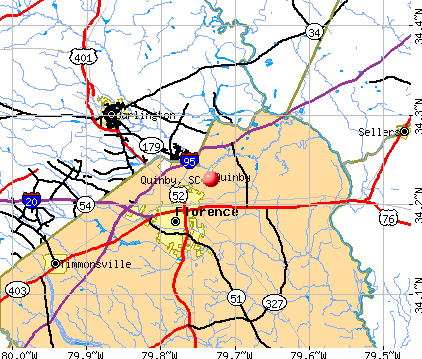 Quinby, SC map