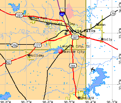 Lakeside City, TX map