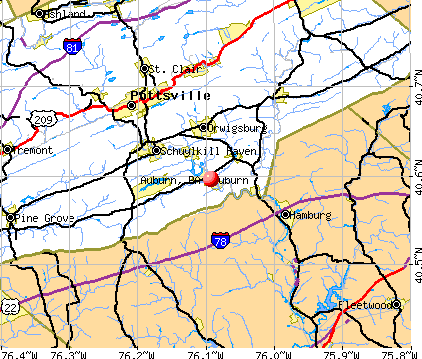 Auburn, PA map