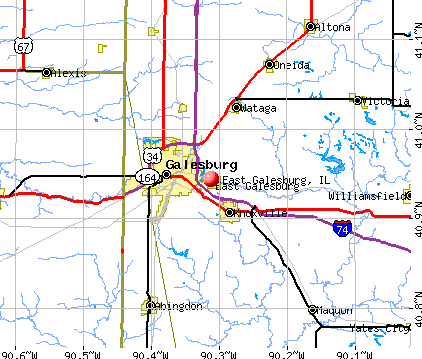 East Galesburg, IL map