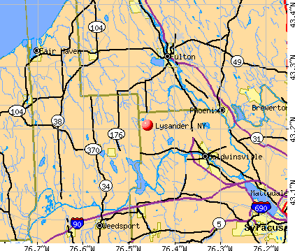 Lysander, NY map