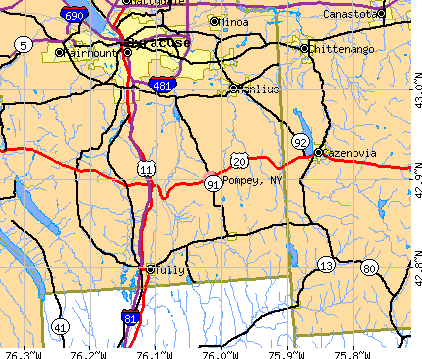 Pompey, NY map