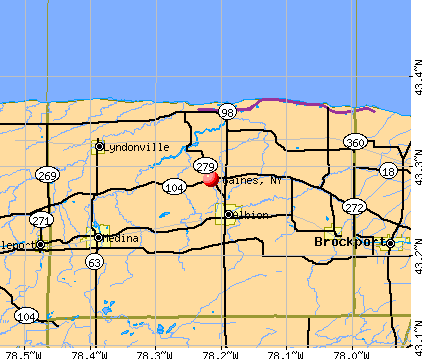 Gaines, NY map