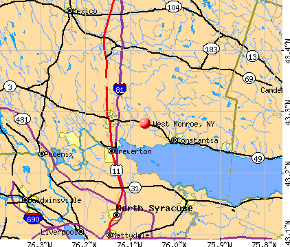 West Monroe, NY map