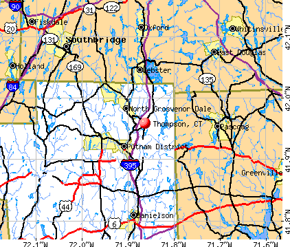 Thompson, CT map