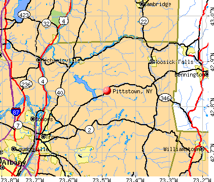 Pittstown, NY map