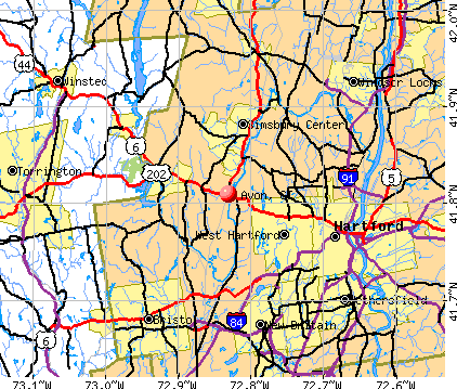 Avon, CT map