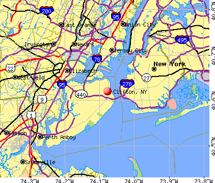 Clifton, NY map