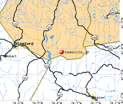 Conesville, NY map