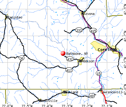 Rathbone, NY map