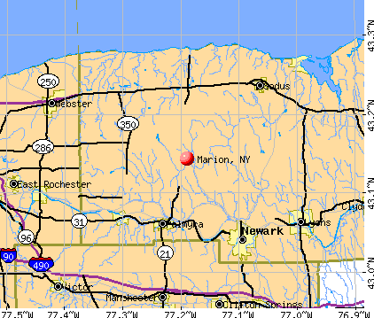 Marion, NY map