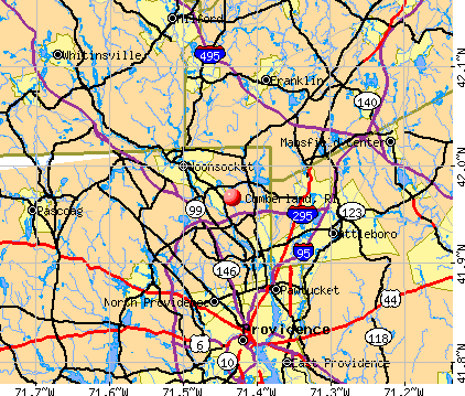 Cumberland, RI map