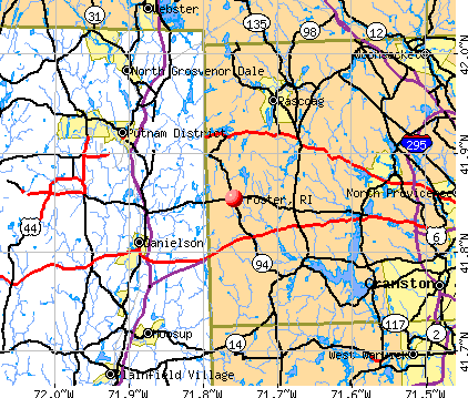 Foster, RI map