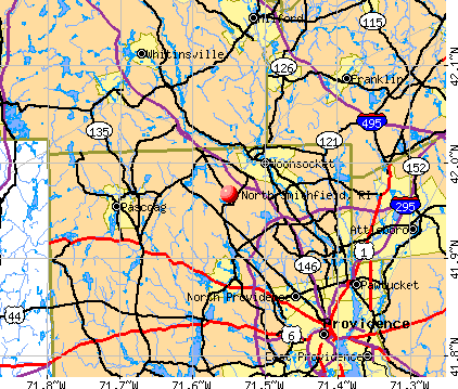 North Smithfield, RI map