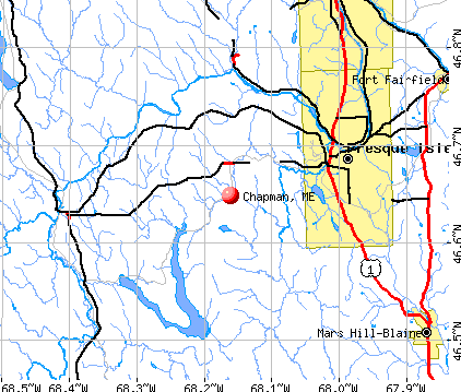Chapman, ME map