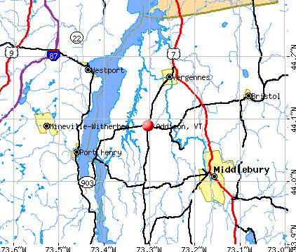 Addison, VT map