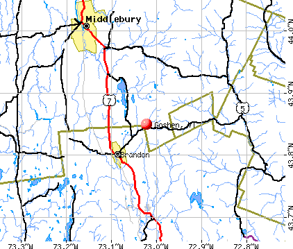 Goshen, VT map