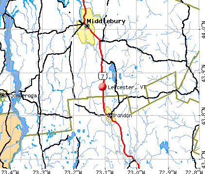 Leicester, VT map
