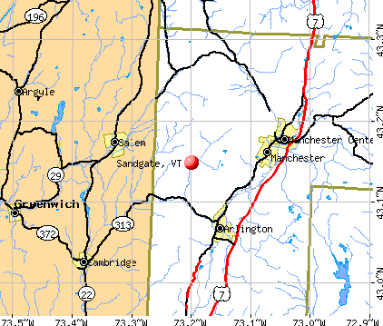 Sandgate, VT map