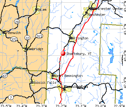 Shaftsbury, VT map