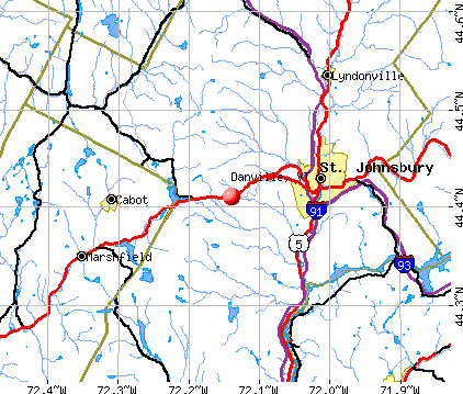 Danville, VT map