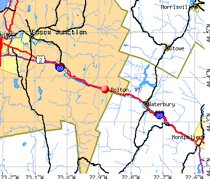 Bolton, VT map