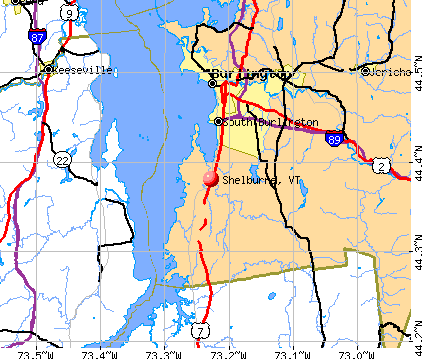 Shelburne, VT map