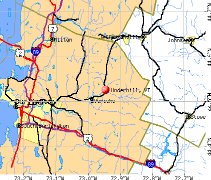 Underhill, VT map