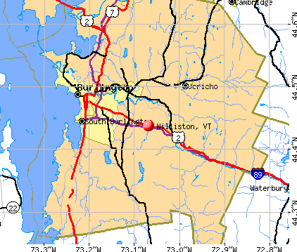 Williston, VT map