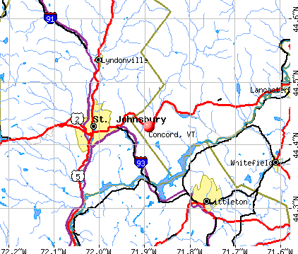 Concord, VT map