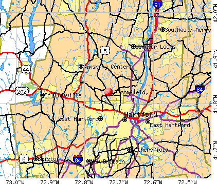 Bloomfield, CT map
