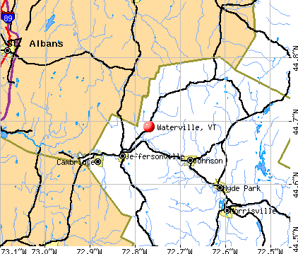 Waterville, VT map