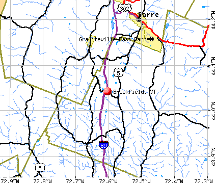 Brookfield, VT map