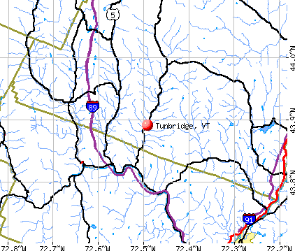 Tunbridge, VT map
