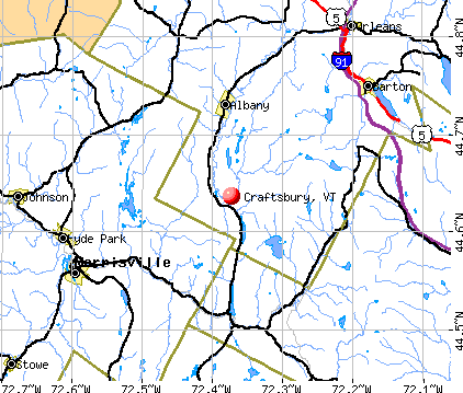 Craftsbury, VT map